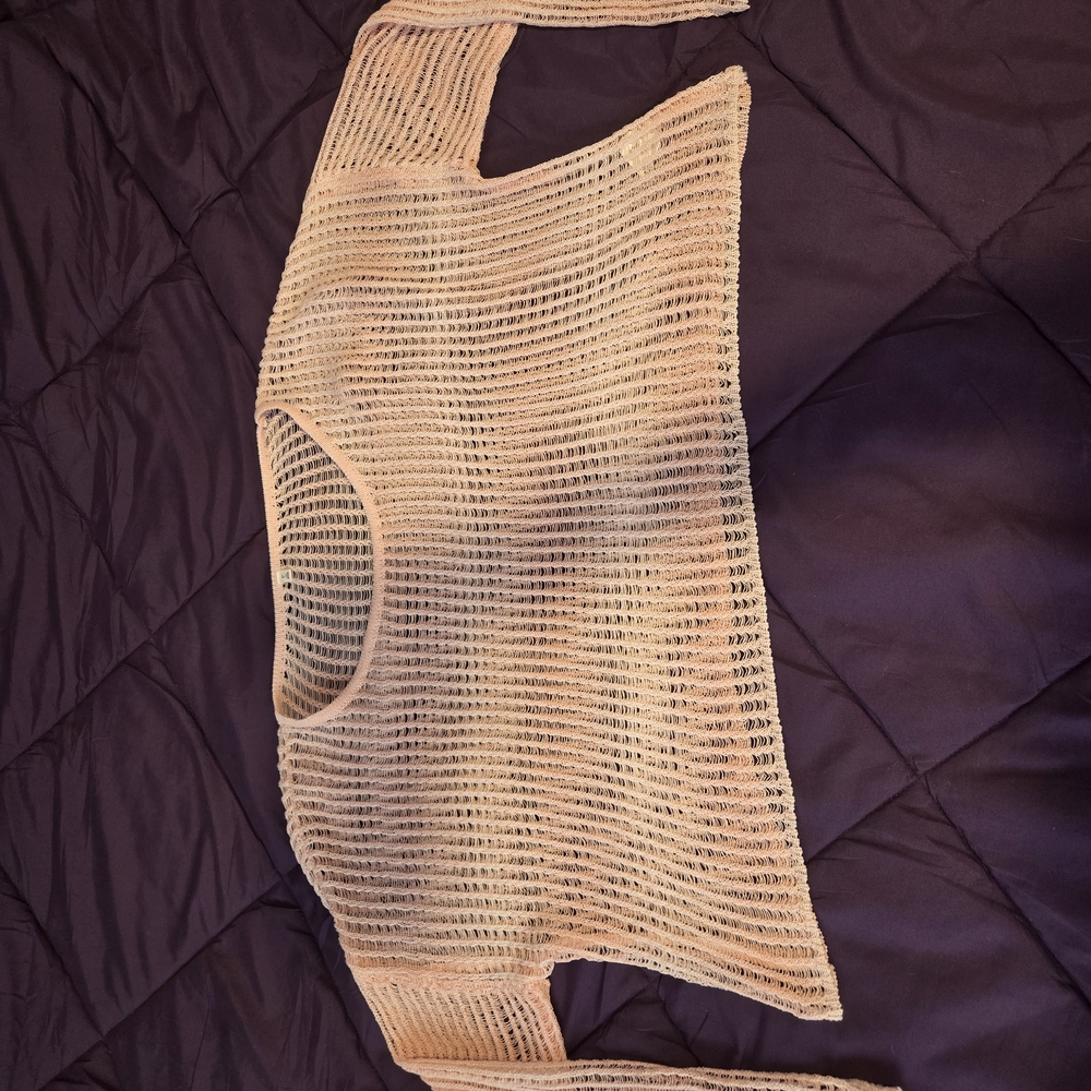 Beige Knit Sweater Top